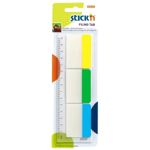 Stick index plastic 37x50 mm, transparent, margine color, STICK'N