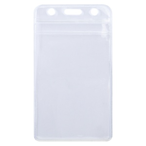 Suport carduri vertical cu fermoar, 56x91mm, 10 buc/set, DELI - Img 2
