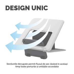 Suport ergonomic pentru laptop, alb, Breyta FELLOWES - Img 5