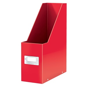 Suport vertical din carton laminat, cataloage, rosu, LEITZ WOW