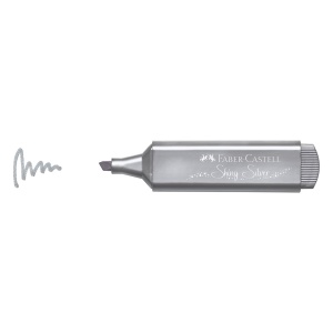 Textmarker FABER-CASTELL 1546 Metallic, argintiu - Img 3