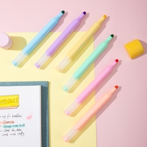 Textmarker pastel Mi You DELI Macaron, 6 buc/set - Img 4
