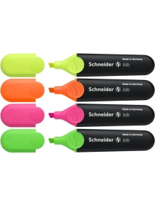 Textmarker SCHNEIDER Job, 4 culori/set - Img 2
