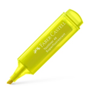 Textmarker super-fluorescent, varf 1-5 mm, galben, 1546 FABER-CASTELL - Img 3