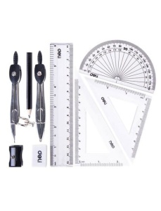 Trusa geometrie 9 piese DELI - Img 2