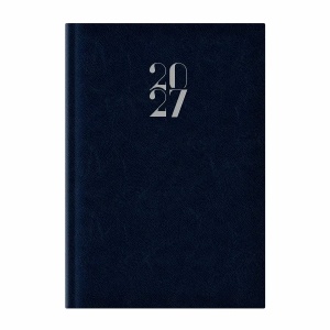 Agenda A4, datata, hartie ivory, albastru, ARTILUX