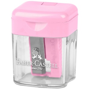 Ascutitoare plastic simpla, cu container, FABER-CASTELL