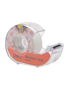 Banda adeziva invizibila 18 mm x 7.62 m, cu dispenser, DELI
