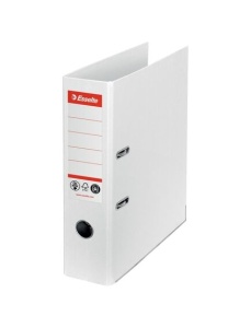 Biblioraft A4 carton reciclat, 7.5 cm, alb, ESSELTE NO. 1 Power