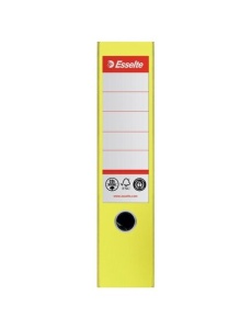 Biblioraft A4 carton reciclat, 7.5 cm, galben, ESSELTE NO. 1 Power - Img 3