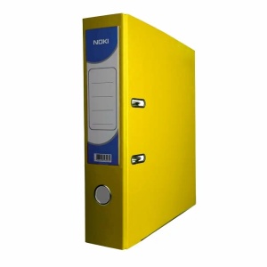 Biblioraft A4 plastifiat interior-exterior, 7.5 cm, galben, NOKI