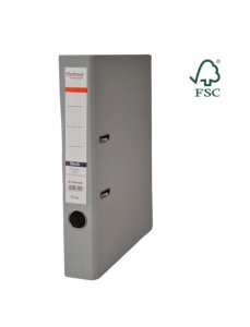 Biblioraft A4 plastifiat PP, 5 cm, gri, OPTIMA Classic