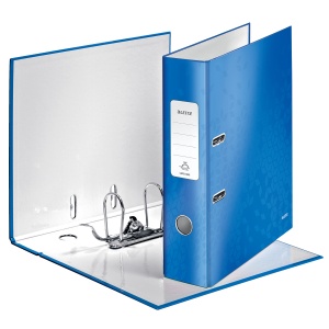Biblioraft carton laminat, A4, 8 cm, albastru, LEITZ WOW 180 - Img 2