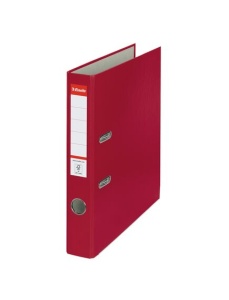 Biblioraft plastifiat, A4, 5 cm, visiniu, ESSELTE Economy