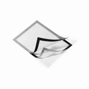Buzunar autoadeziv magnetic A4, 2 buc/set, argintiu, Duraframe DURABLE - Img 2