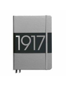 Caiet cu elastic A5, dictando, 125 file, LEUCHTTURM1917 Metallic - Argintiu