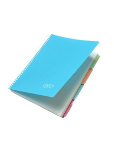 Caiet cu spirala A4, 200 file, 5 separatoare, coperta plastic, DACO - Img 6