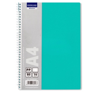 Caiet cu spirala A4, 80 file, coperta plastic, matematica, PAPERLAND - Img 8