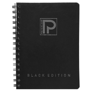 Caiet cu spirala A5, 96 file, coperta carton, matematica, PAPERLAND Black Edition - Img 2