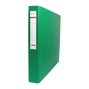 Caiet mecanic A4, 2 inele, 25 mm, carton, cu buzunar, verde, STANDARD