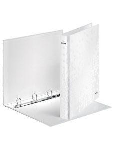 Caiet mecanic A4, 4 inele 25 mm, alb, LEITZ WOW