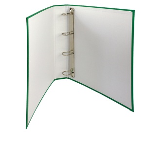Caiet mecanic A4, 4 inele, 25 mm, carton, cu buzunar, verde, Standard - Img 2