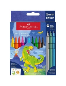 Carioci 10+3 culori/set FABER-CASTELL Dino