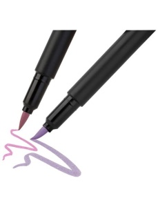 Carioci cu varf pensula, 6 culori/set pastel, FABER-CASTELL Black Edition - Img 2