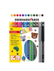 Carioci EBERHARD FABER Animale, 12 culori/set