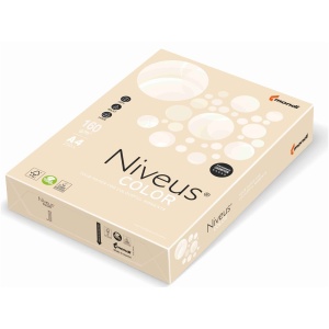 Carton colorat A4, 160 g/mp, 250 coli/top, crem pal, NIVEUS