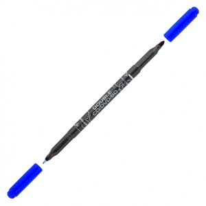 CD marker 2 capete, 0.6/2.5mm, albastru, CENTROPEN 3616