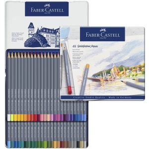 Creioane colorate FABER-CASTELL Goldfaber Aqua 48 culori/set