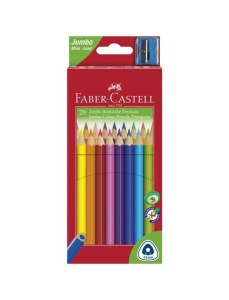 Creioane colorate Jumbo, 20 culori/set, FABER-CASTELL