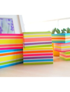 Cub notes adeziv, 76x76 mm, 400 file/set, 5 culori neon, STICK'N - Img 3
