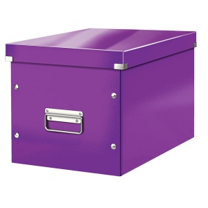 Cutie depozitare mare, 320x310x360 mm, carton, mov, LEITZ WOW Click&Store Cub