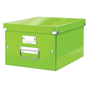 Cutie depozitare medie, 369x281x200 mm, carton, verde, LEITZ Click&Store