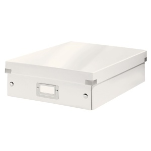 Cutie organizare medie, 280x100x370 mm, carton, alb, LEITZ WOW Click&Store