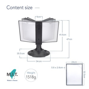 Display birou rotativ cu 10 buzunare A4, Swivel AIDATA - Img 4