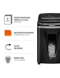 Distrugator documente FELLOWES 450M, micro cross-cut - Img 4