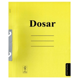 Dosar carton incopciat 1/1, 300 g/mp, 50 buc/set, galben, PAPERLAND