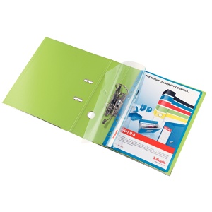 Dosar de plastic, cu sina si multiperforatii, 10 buc/set, rosu, ESSELTE - Img 2