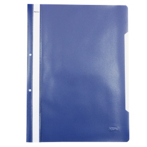 Dosar plastic, cu sina si gauri, A4, bleumarin, NOKI