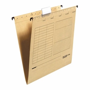 Dosar suspendabil simplu, cu bagheta metalica, kraft, 25 buc/set, FALKEN