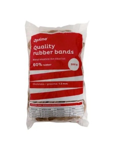 Elastice pentru bani, D 100, 5 mm x 1.5 mm, 500 g/punga, OPTIMA - Img 2