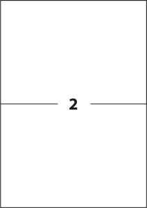 Etichete autocolante albe, 2/A4, 210 x 148mm, 100 coli/top, D.RECT - Img 2