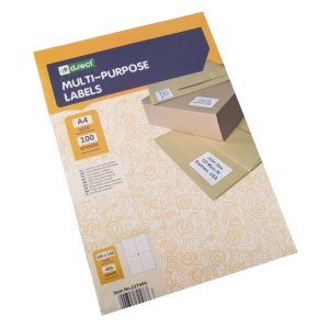 Etichete autocolante albe, 4/A4, 105 x 148mm, 100 coli/top, D.RECT