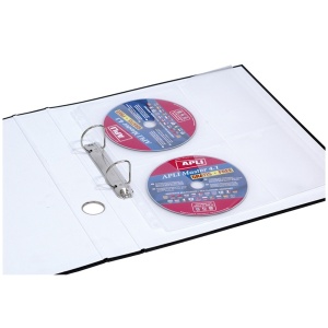 File protectie pentru 4 CD-uri, A4, 160 microni, 25 buc/set, DONAU - Img 2