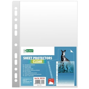 Folii protectie cristal, A4, 75 microni, 100 buc/set D.RECT