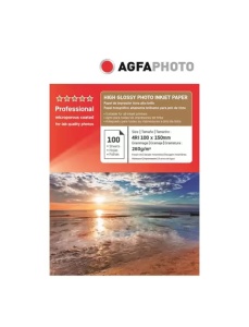 Hartie foto inkjet superlucioasa AGFA Professional, 10x15 cm, 260 g/mp, 100 coli/top