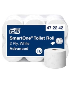 Hartie igienica TORK SmartOne Advanced T8, 2 straturi, 207 m/rola, 6 role/set